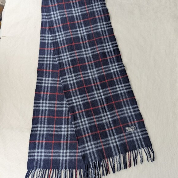 Authentic Burberrys Scarf Blue – Unisex 100% Lambswool – Used – Winter Must-Have - Picture 2 of 7